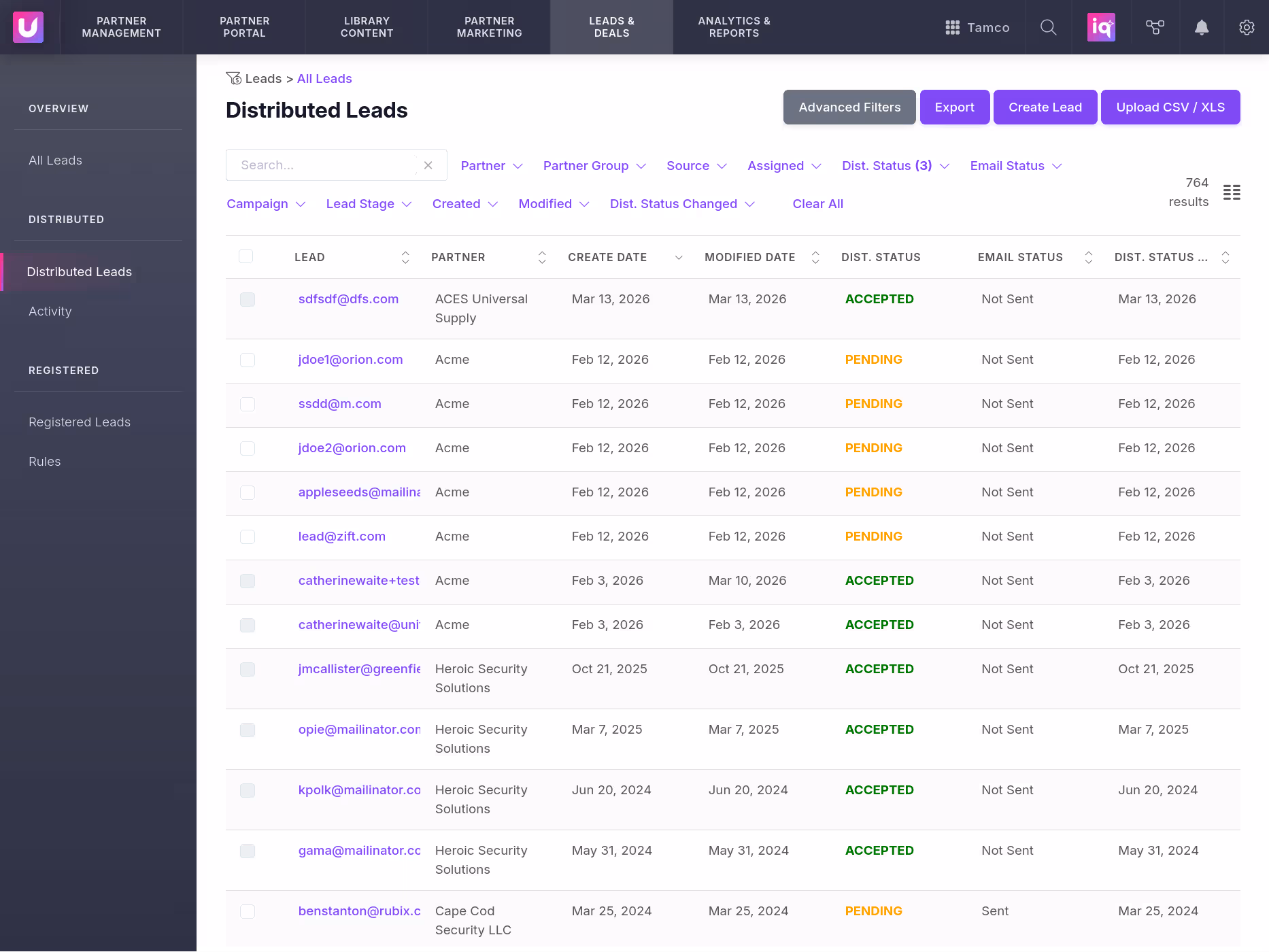Configuring lead distribution rules in Unifyr