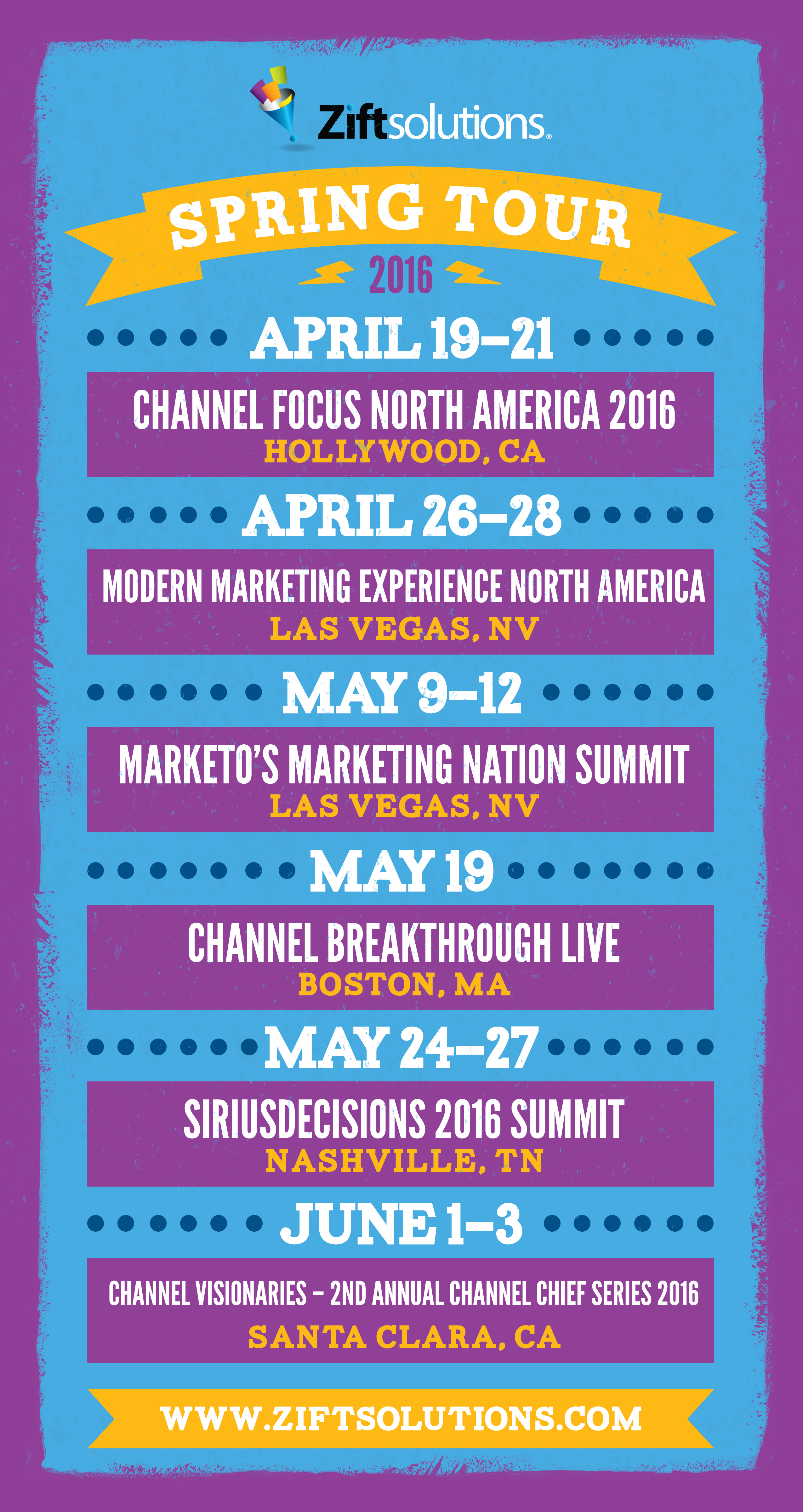 Zift Spring Channel Tour 2016