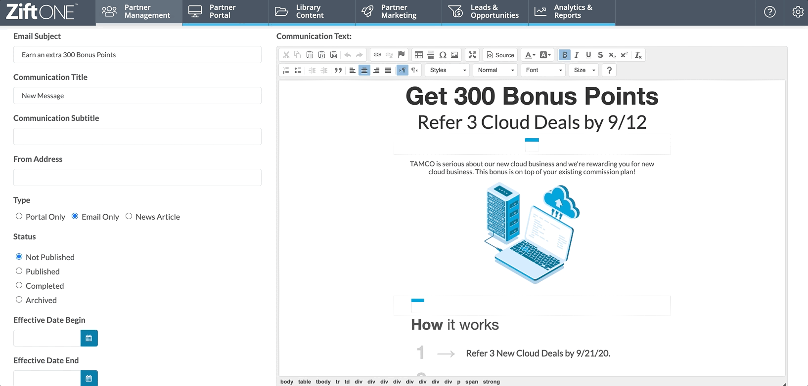Identify vertical markets in channel partner data with communication.gif
